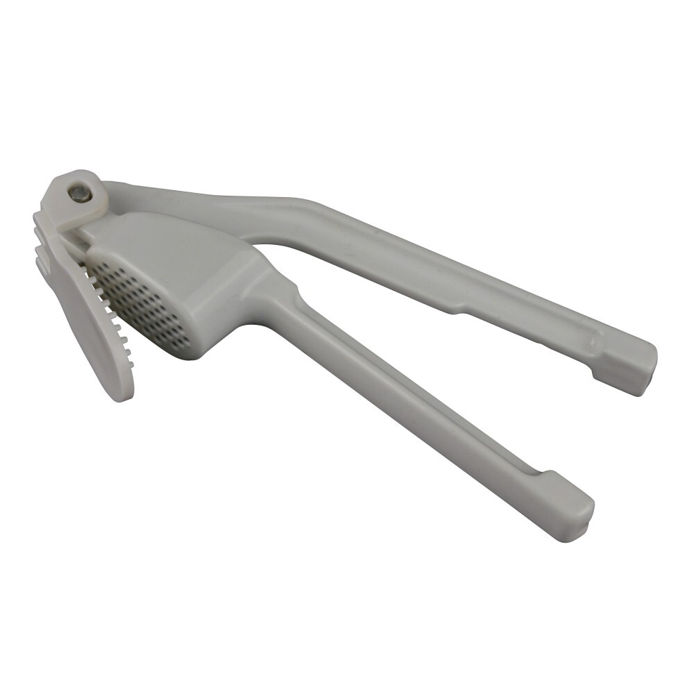 Knoblauchpresse, emailliert, wei&szlig;