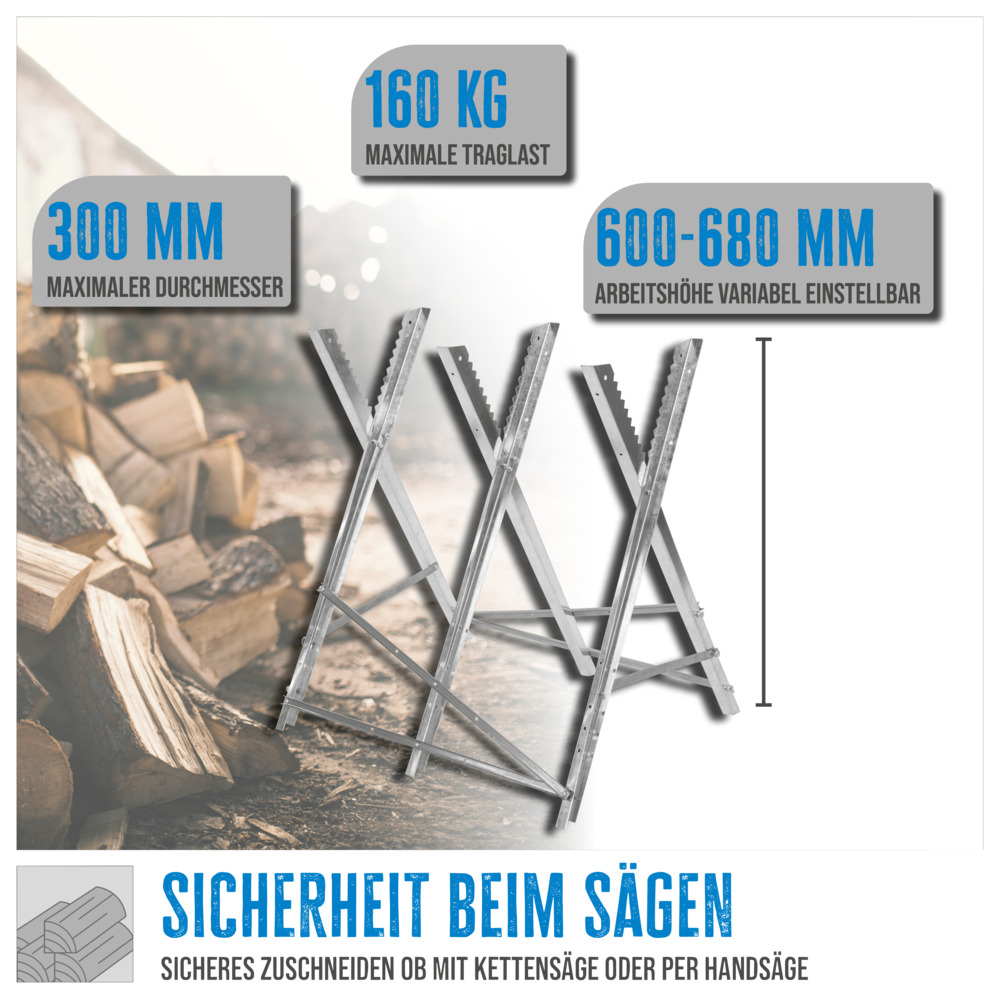 G&uuml;de&reg; S&auml;gebock GSB 600-680 3-teilig image number 3