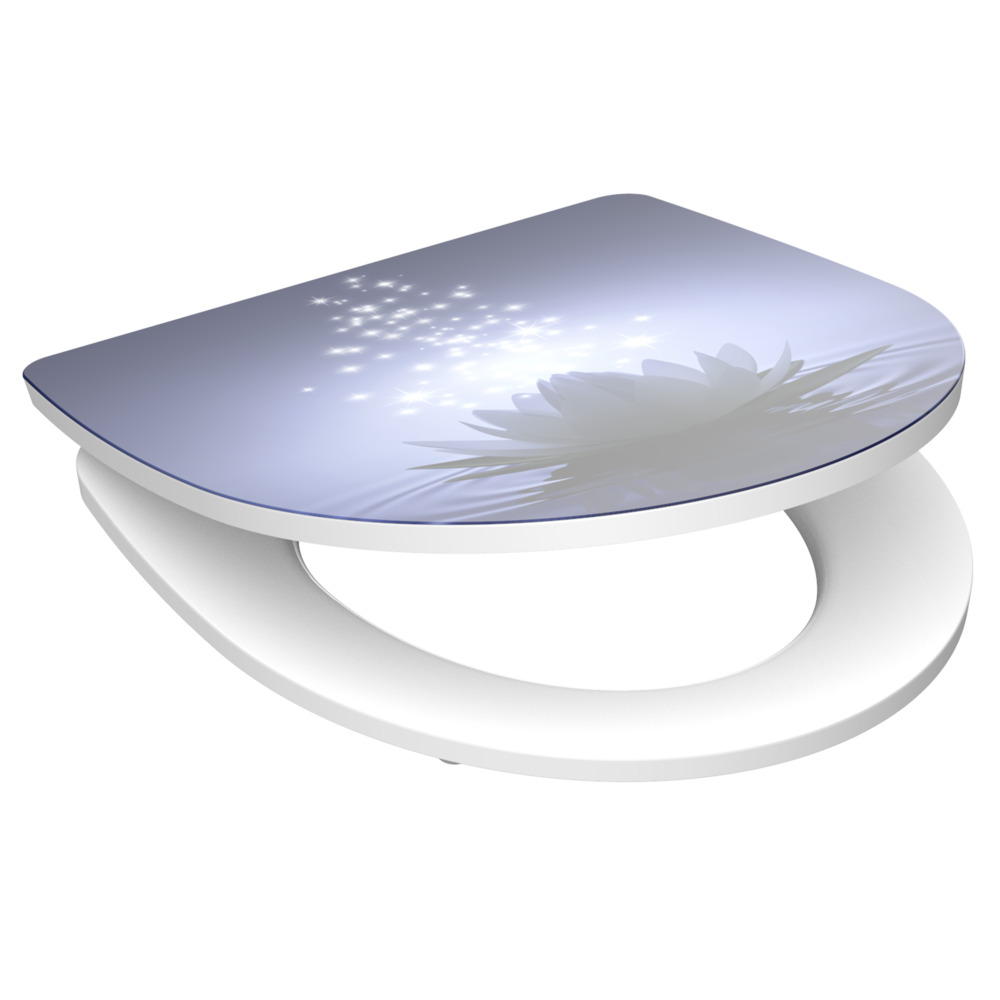 WC-Sitz High Gloss Absenkautomatik Schnellverschluss Water Lily image number 1