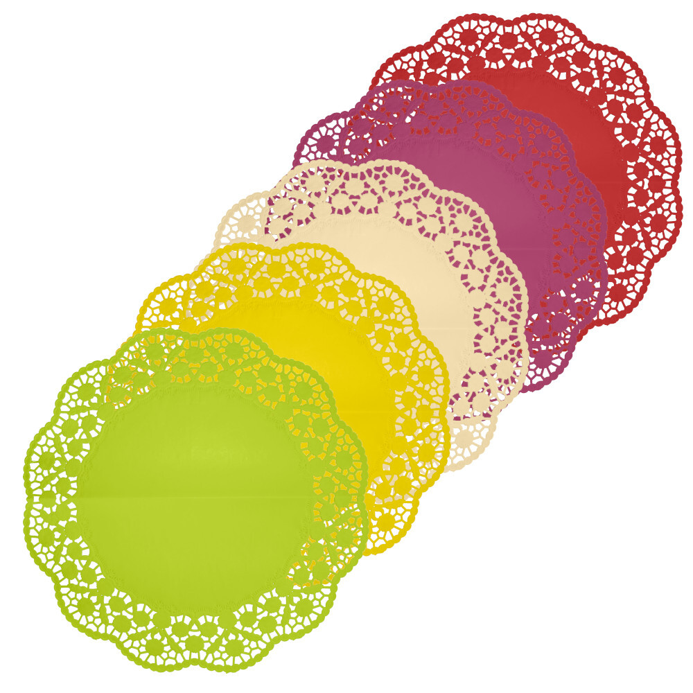 Tortenspitzen farbig sortiert