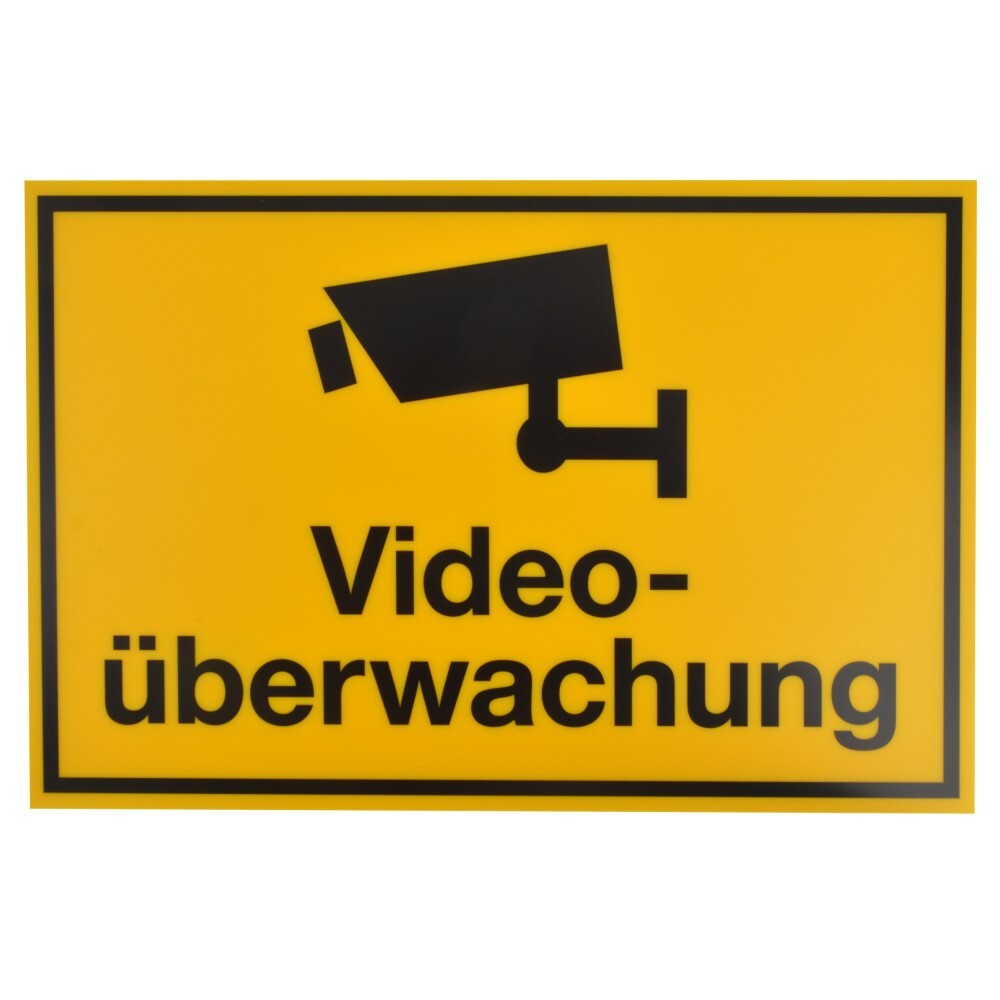 Schild Video&uuml;berwachung 300 x 200 mm