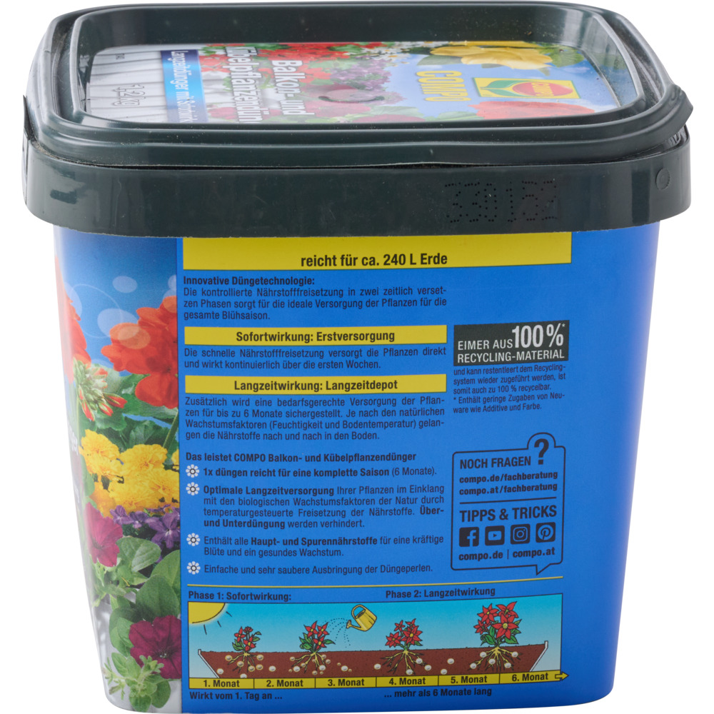 COMPO Balkon- und K&uuml;belpflanzend&uuml;nger 1,2 kg image number 3