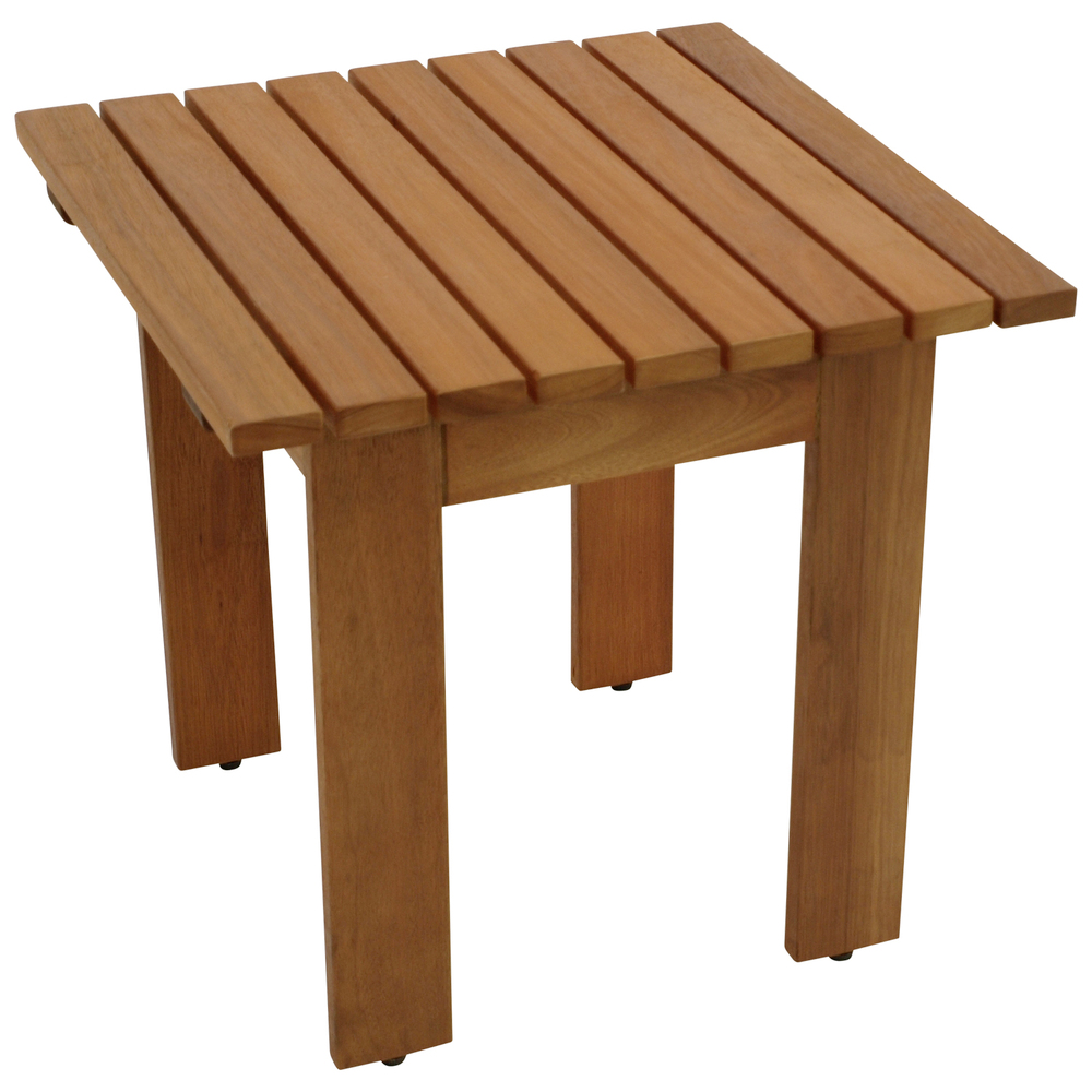 Beistelltisch 45 x 45 cm Eukalyptus ge&ouml;lt