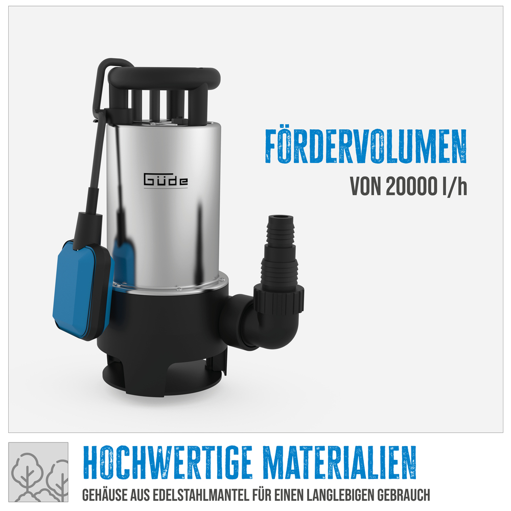 G&uuml;de&reg; Schmutzwassertauchpumpe GS 1103 PI image number 4