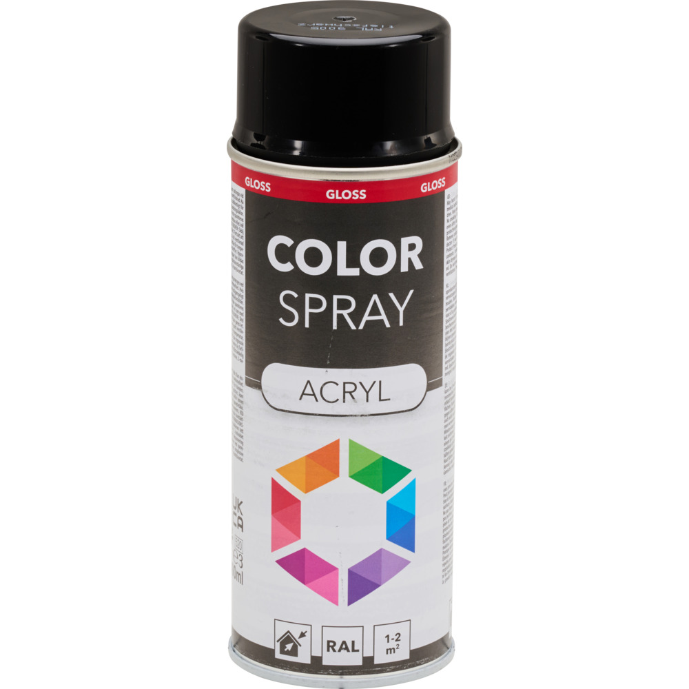 Lackspray 400 ml Acryl RAL9005 schwarz gl&auml;nzend image number 1