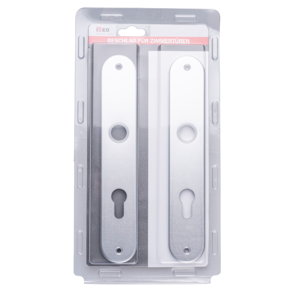 Zimmert&uuml;rgarnitur 92 mm PZ Aluminium mit Befestigungsschrauben image number 1