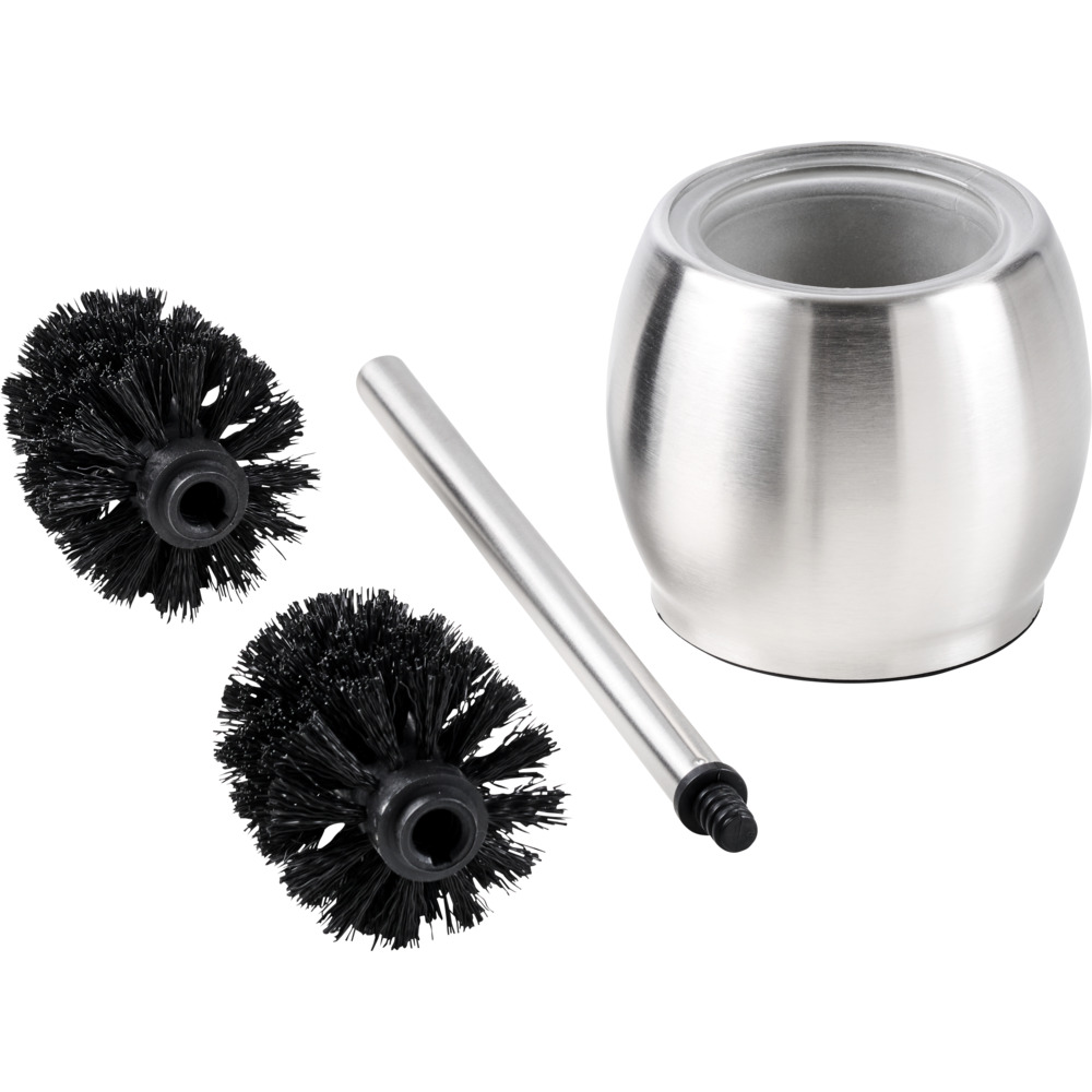 WC-B&uuml;rsten-Garnitur aus Edelstahl mit Ersatzb&uuml;rstenkopf