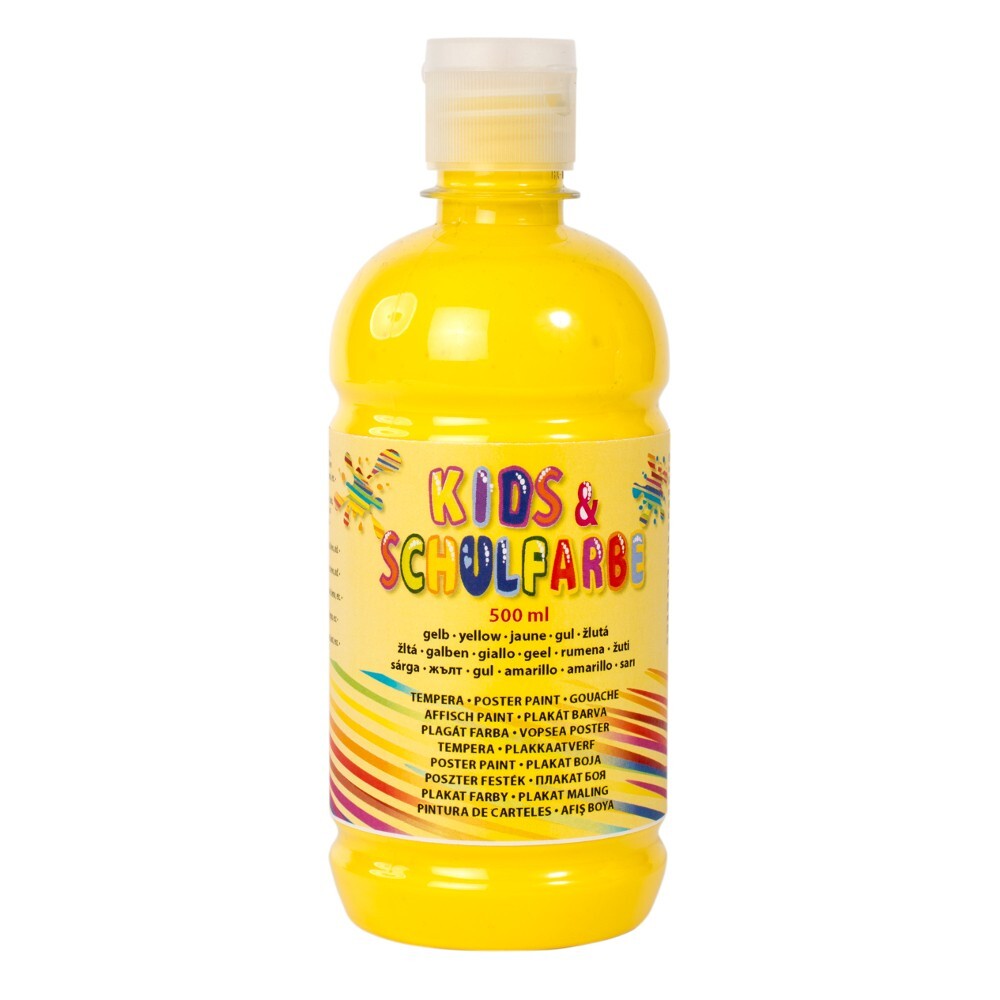 The Wall Kinderschulfarbe Tempera in Gelb 500 ml