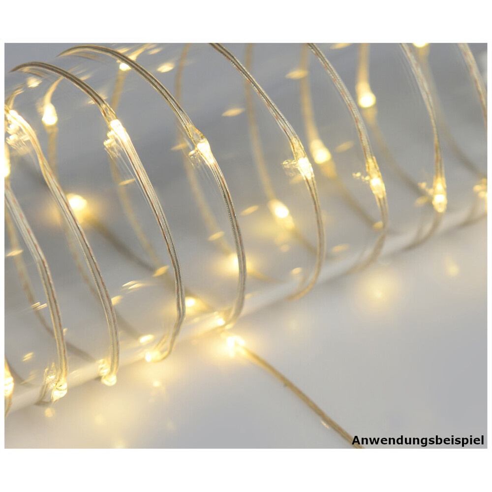LED-Lichtschlauch 2 m mit 40 LEDs warmwei&szlig; und Timerfunktion image number 2