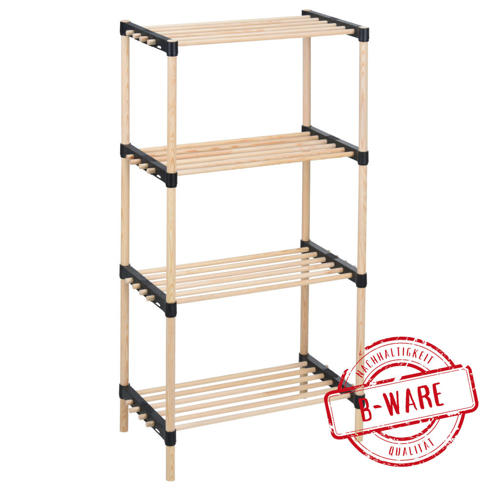 Schuhregal aus Holz f&uuml;r bis zu 8 Paar Schuhe - B-Ware