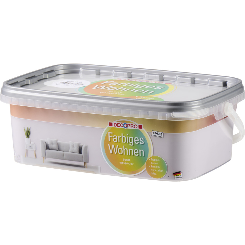 DECOPRO Wandfarbe 2,5 Liter Muschel matt
