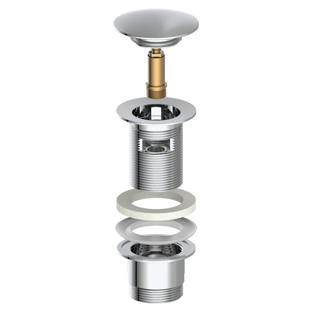 Ablaufventil ALVA 1-1/4"x65mm verchromt image number 2