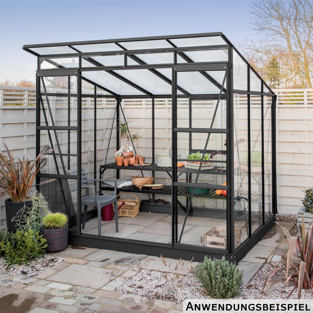 Vitavia Gew&auml;chshaus Freya 254 x 192 x 225 cm schwarz image number 4