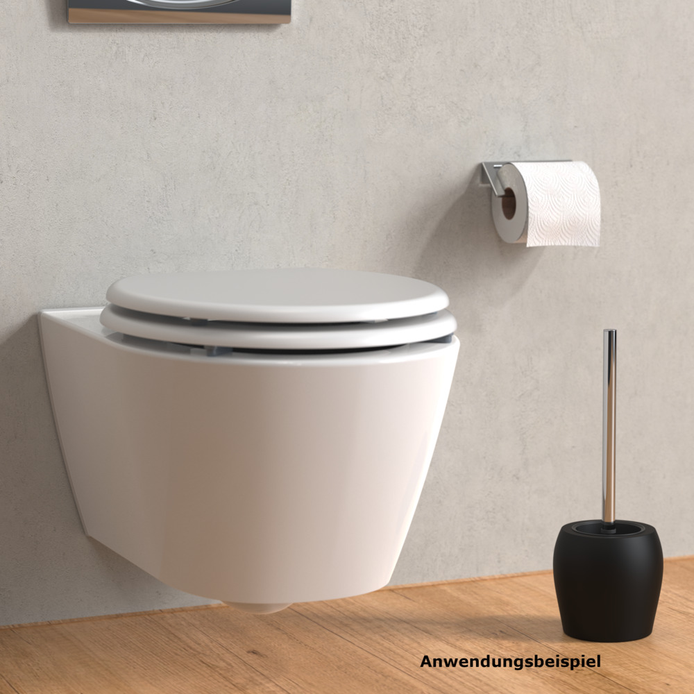 WC B&uuml;rstenhalter Schwarz image number 6