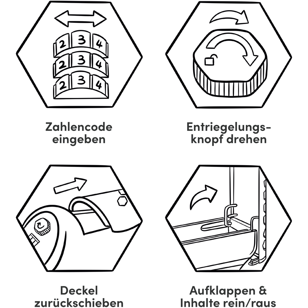 BeeMyBox Fahrradbox abschlie&szlig;bar 26 cm grau image number 8