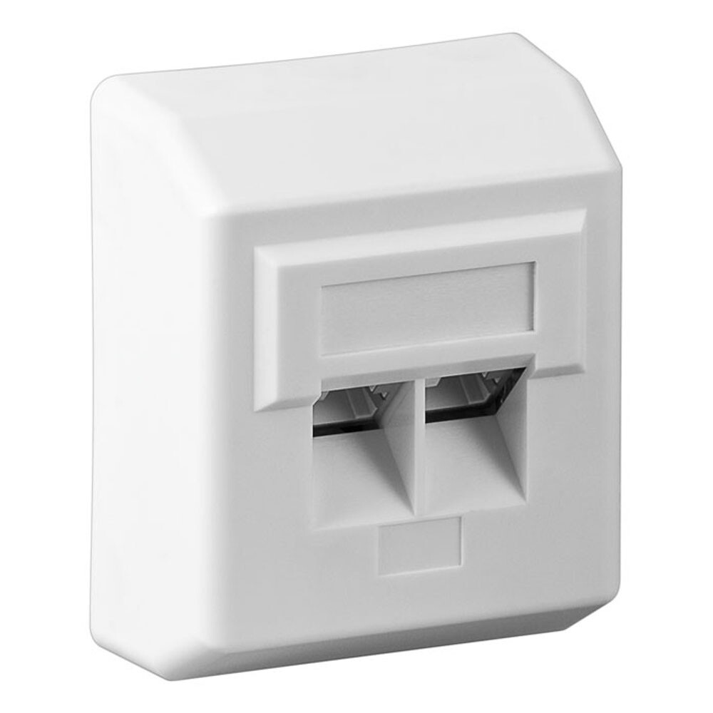 Netzwerkdose CAT5e 2xRJ45 geschirmt Aufputz