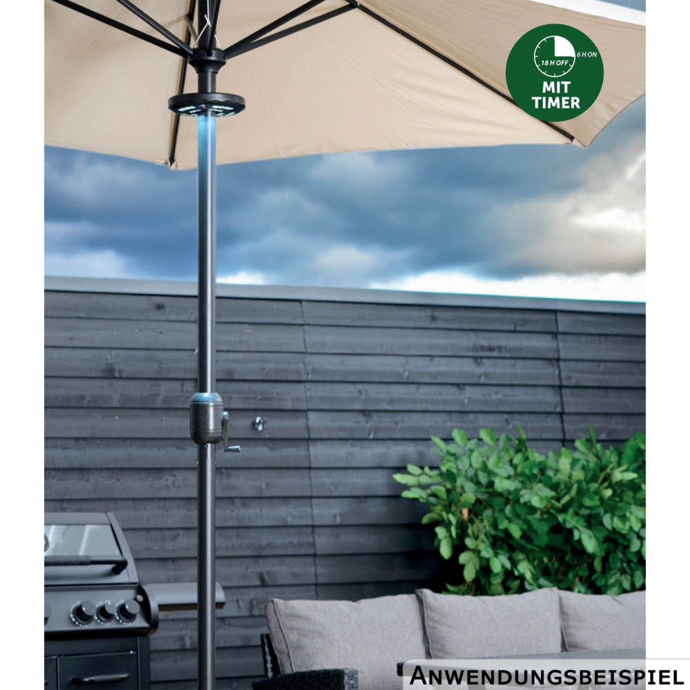 LED-Sonnenschirm-Beleuchtung mit Akku image number 2