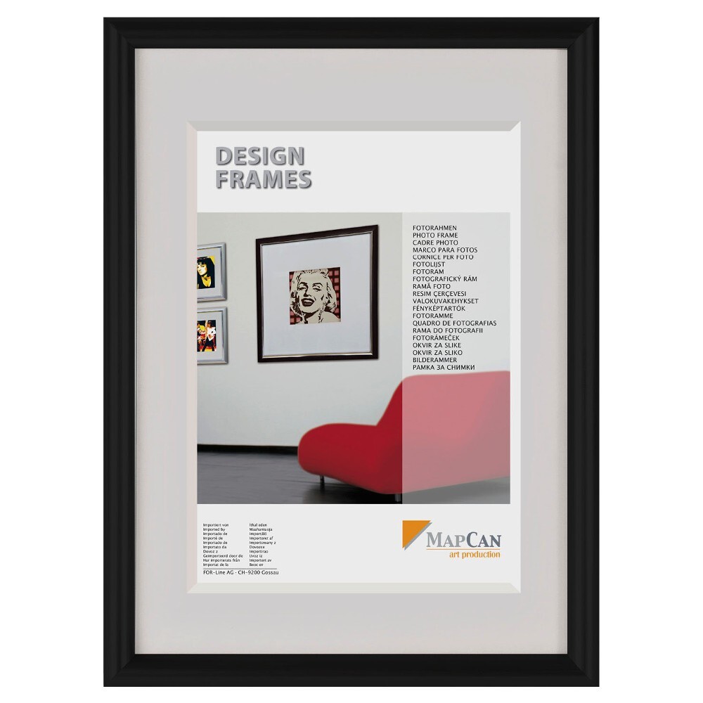 The Wall Kunststoff-Fotorahmen 50 x 70 cm in Schwarz