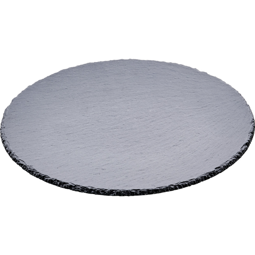 Tablett rund aus massivem Schiefer