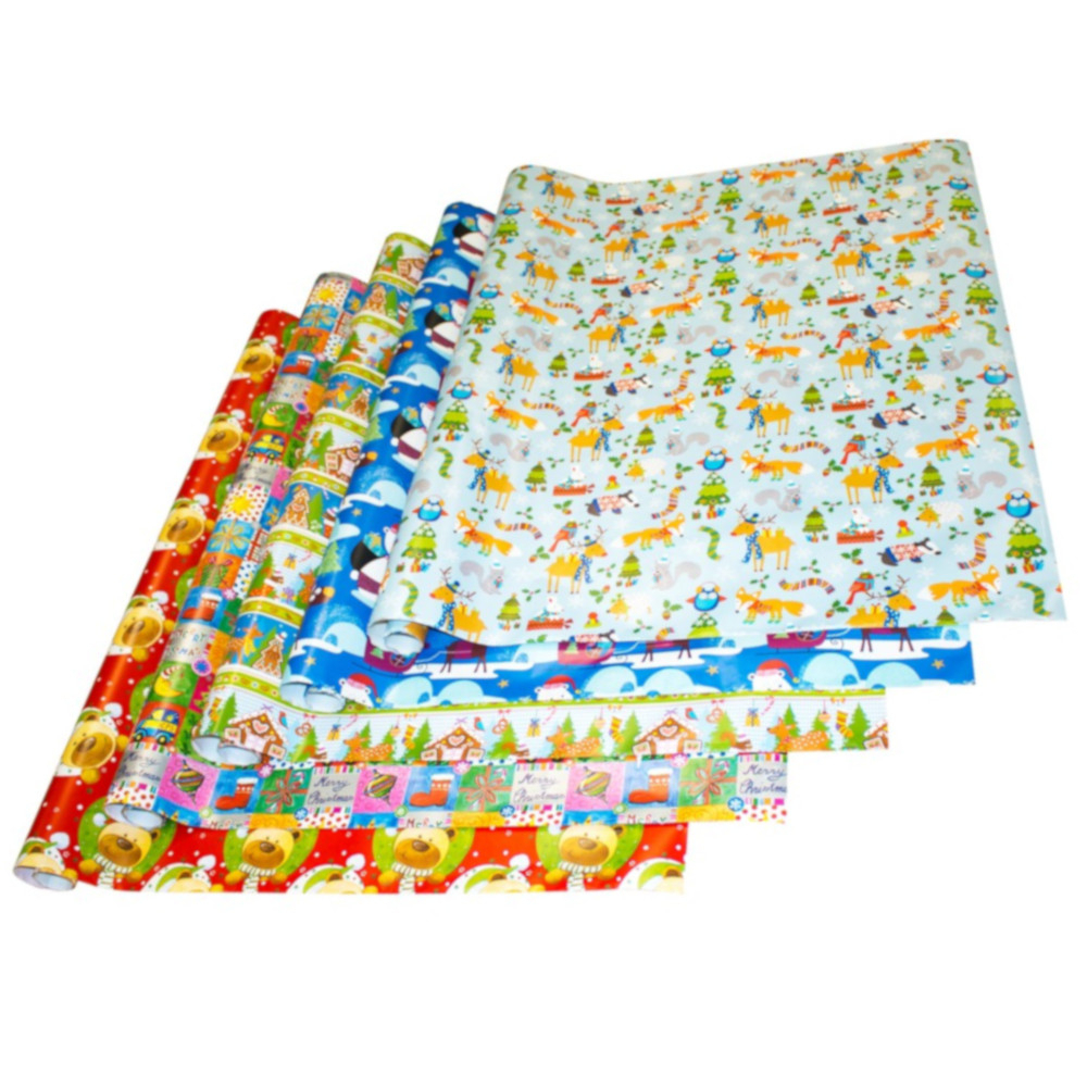 Geschenkpapier Kinder Weihnachten, 200 x 70 cm
