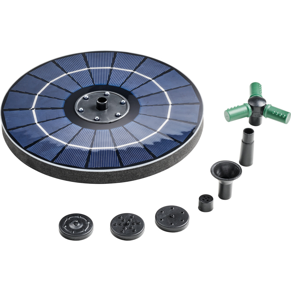 GERMANIA&reg; Solar Springbrunnen mit LED und Rotation