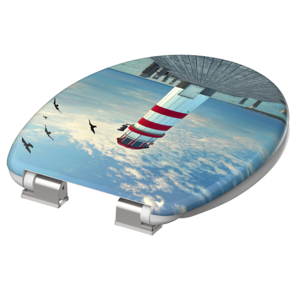 WC-Sitz mit Absenkautomatik Duroplast Lighthouse image number 1