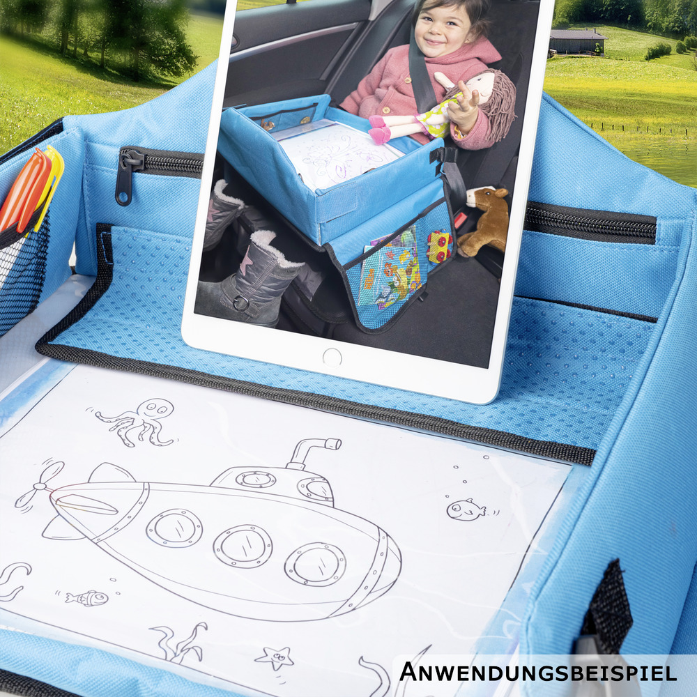 Kinder-Reisespieltisch f&uuml;rs Auto blau/schwarz image number 4