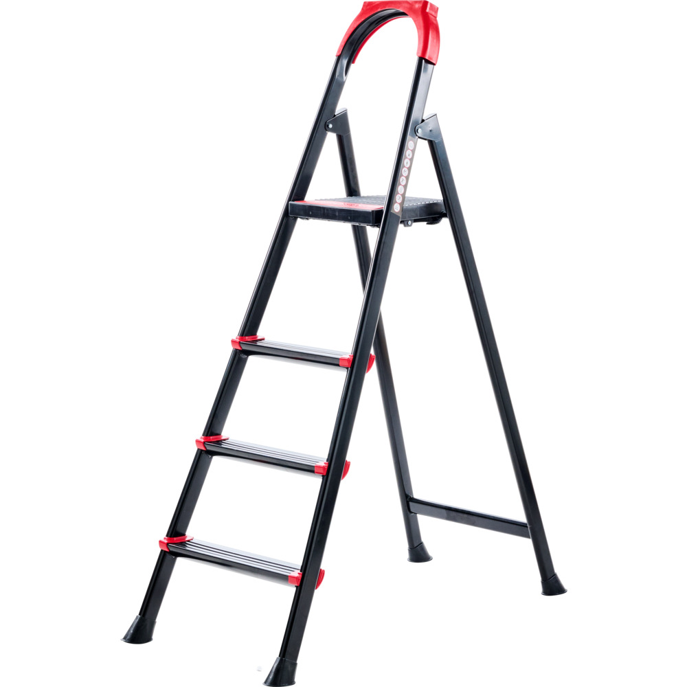 Haushaltsleiter Stahl 4-stufig, 150 kg Traglast 