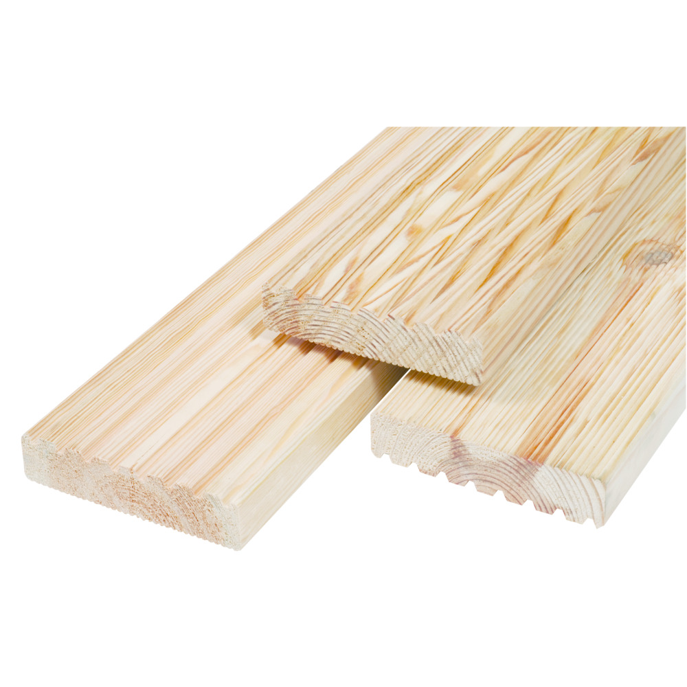 Terrassendiele 28 x 120 x 2500 mm aus Kiefernholz unbehandelt