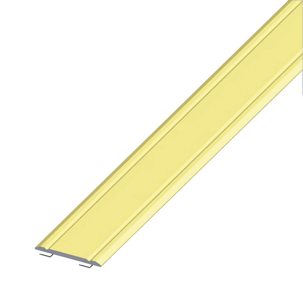 &Uuml;bergangsprofil superflach 100 x 3 x 0,2 cm aus Aluminium in messing