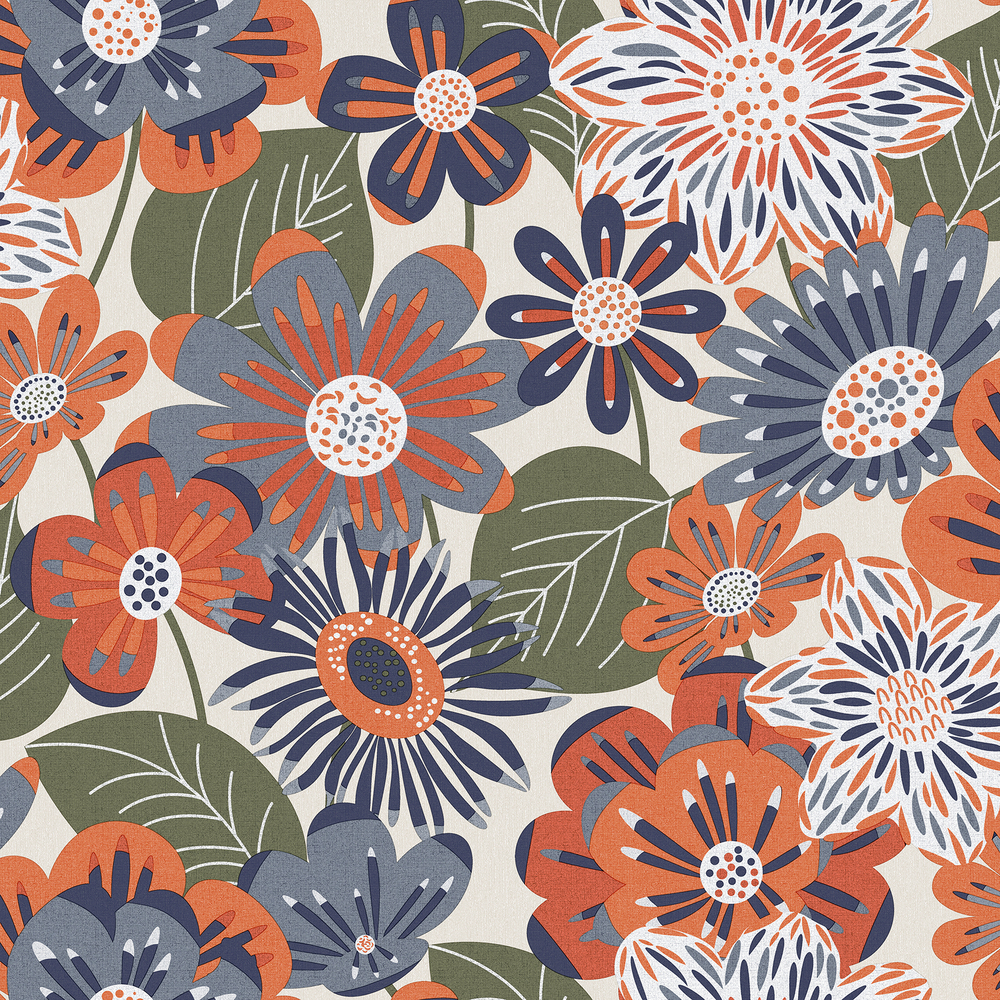 Wachstuch Tischdecke Retro, Meterware