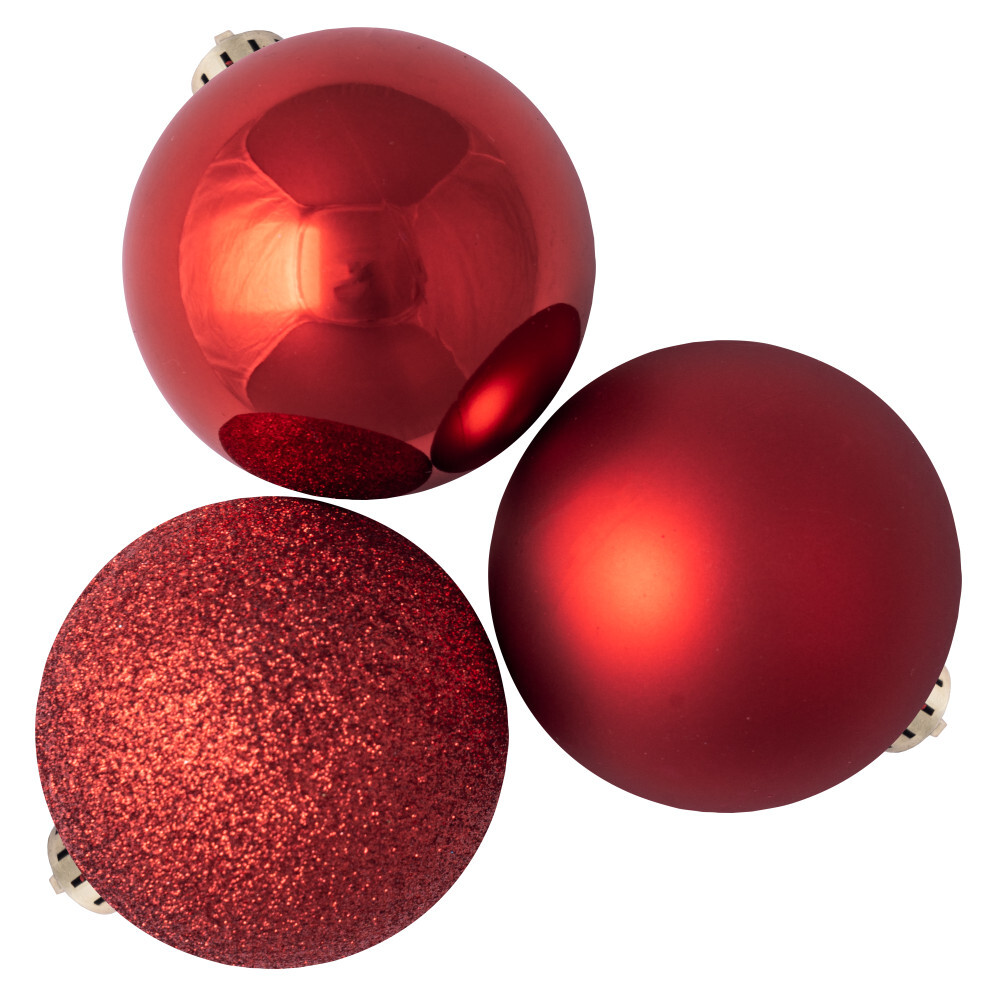 Weihnachtskugel Set 10-teilig 6 cm aus Kunststoff in verschiedenen Farben image number 4