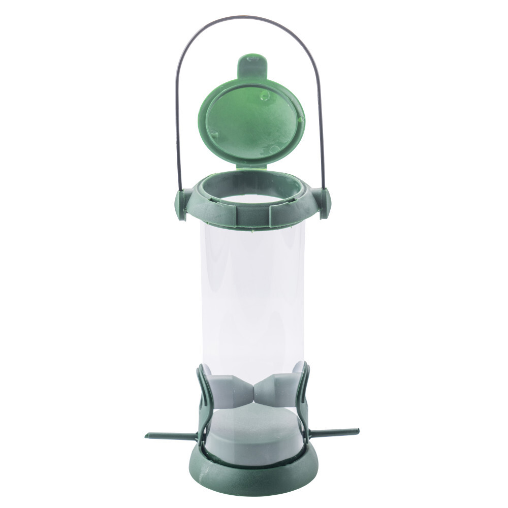 Vogelfutterstation Kunststoff 8,4x8,4x21 cm mit B&uuml;gel image number 1