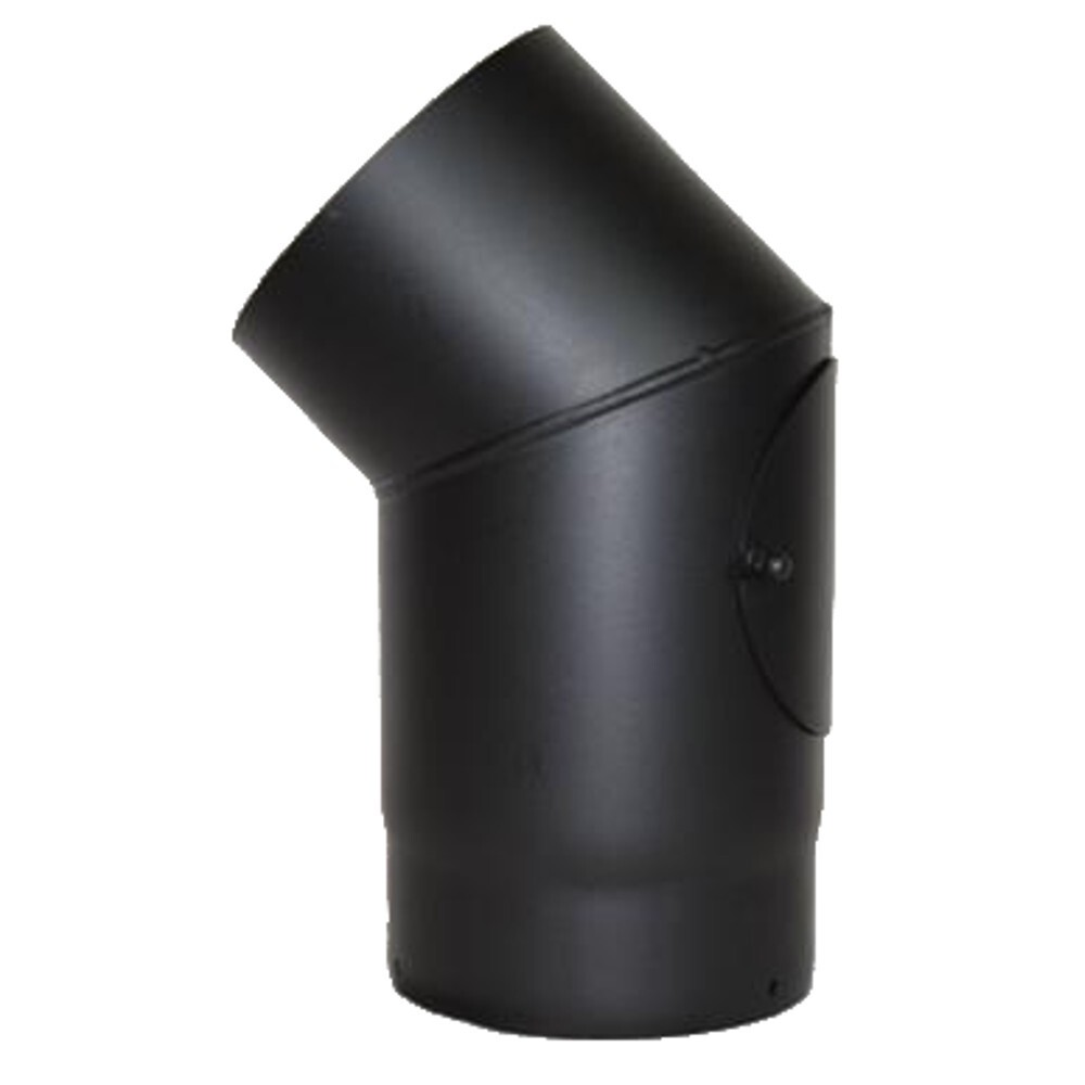 Bogen f&uuml;r Ofenrohr 45&deg; &Oslash; 150 mm mit Putz&uuml;r