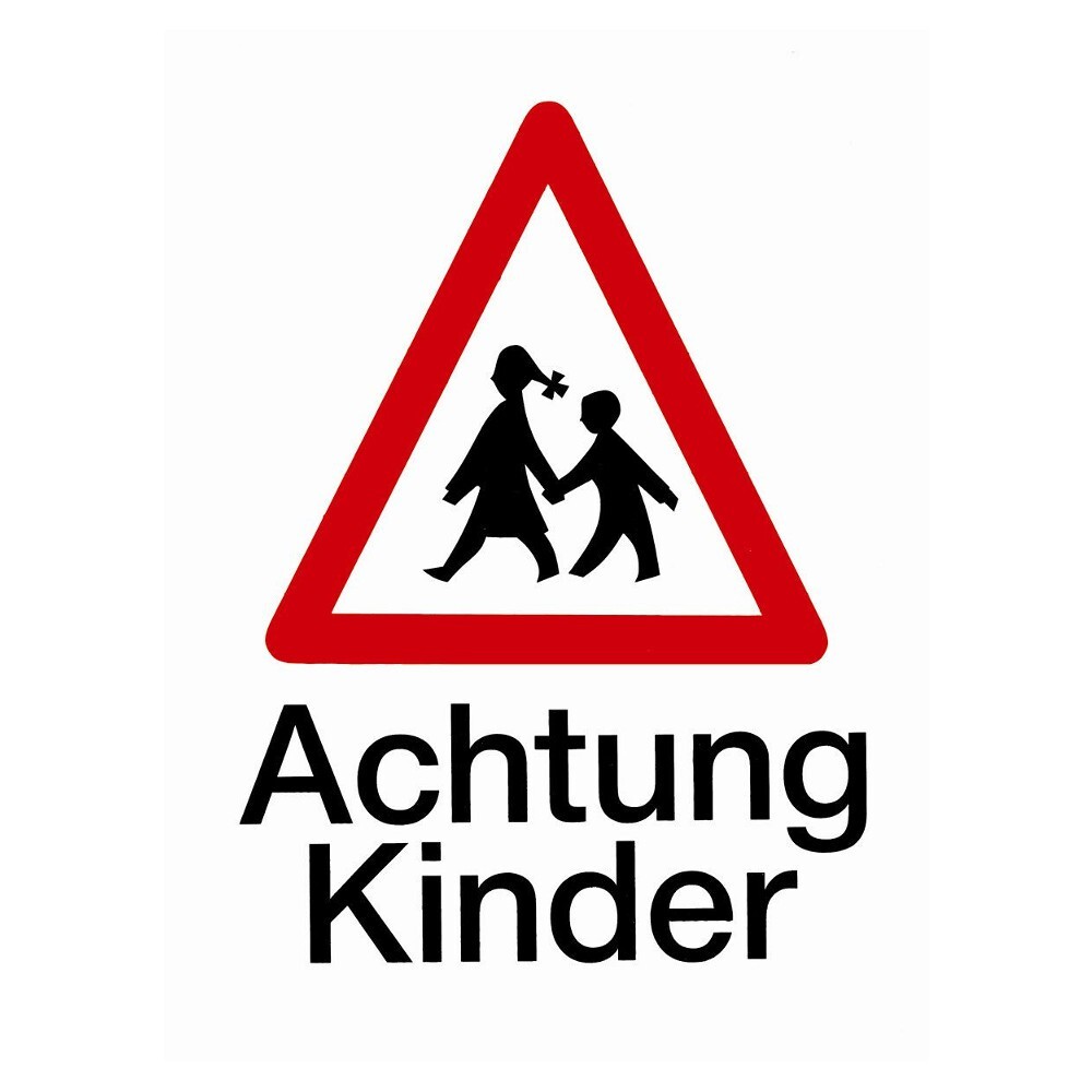 Hinweisschild Achtung Kinder 194 x 260 mm, selbstklebend