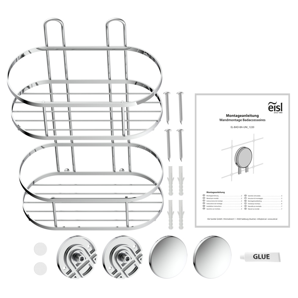Dusch-Eckablage 2 Etagen 220 x 340 x 110 mm image number 1