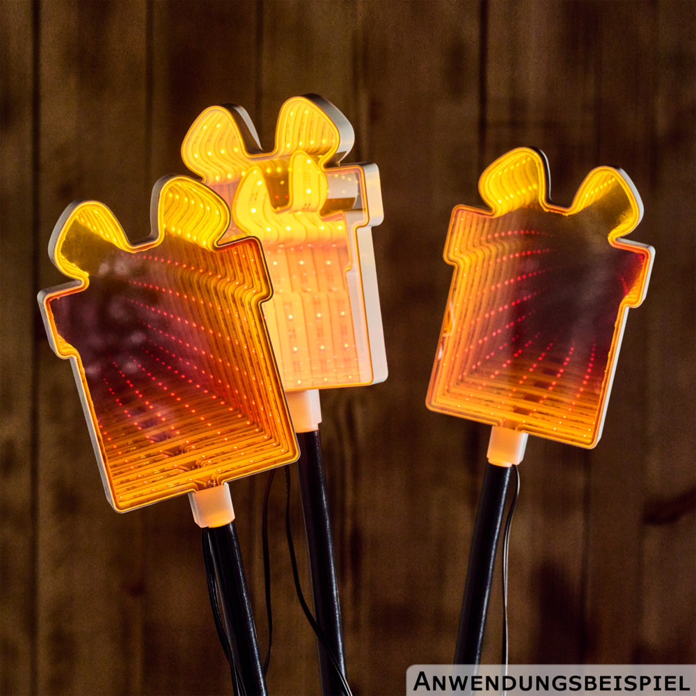 LED-3D-Spiegelleuchte Gartenstecker 3er-Set, sortiert image number 5