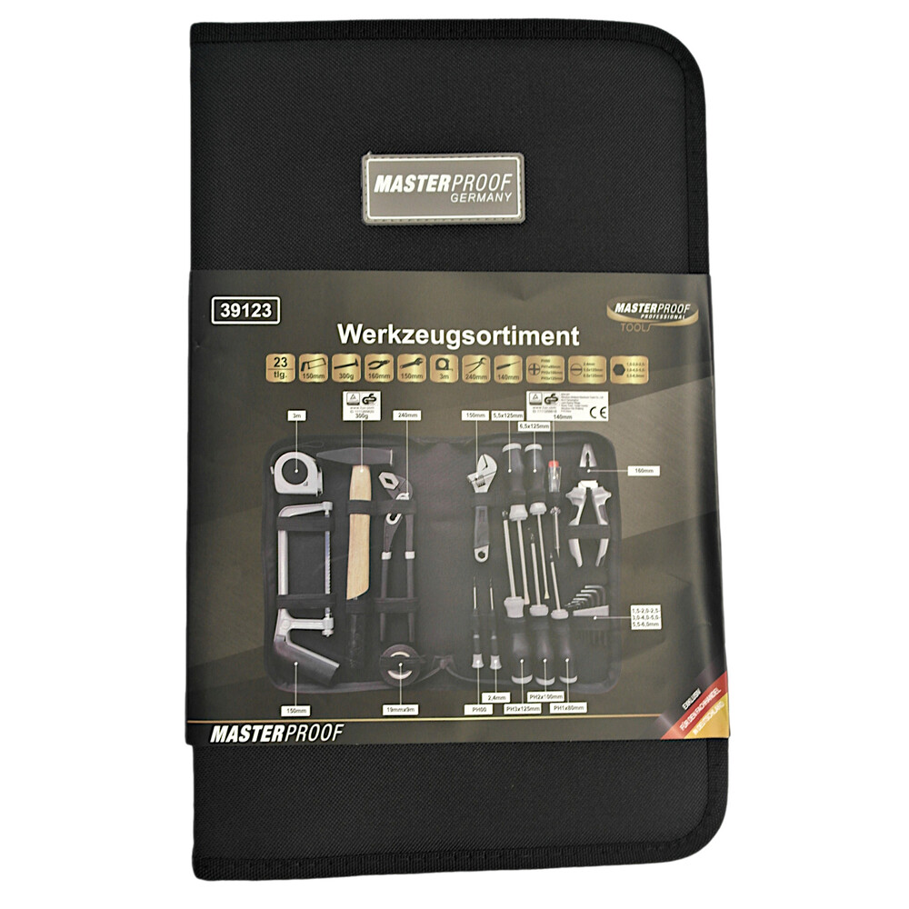 23-teiliges Werkzeugsortiment in Stofftasche image number 1