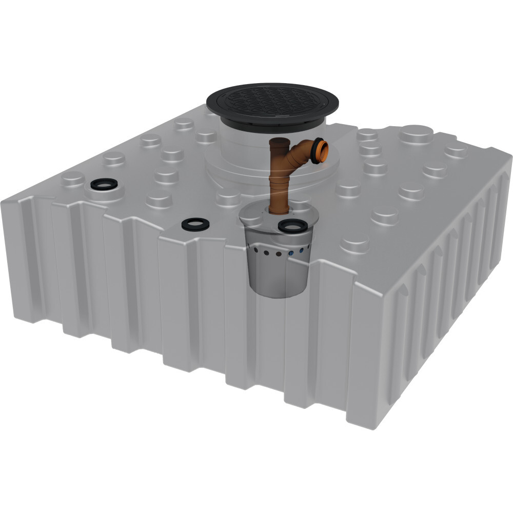 Regenwasser-Flachtank 4000 Liter, mit Biovitor image number 1