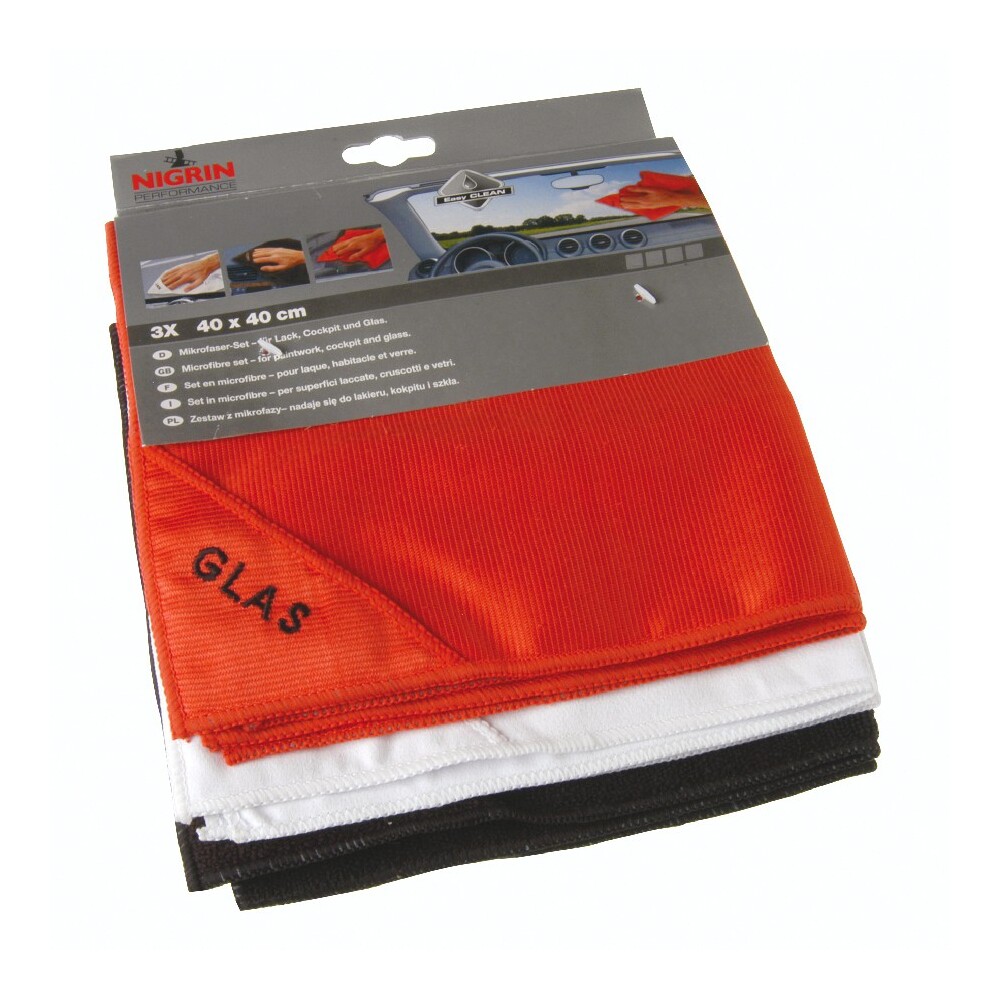 Nigrin Performance Microfasert&uuml;cher Auto, Set 3-teilig