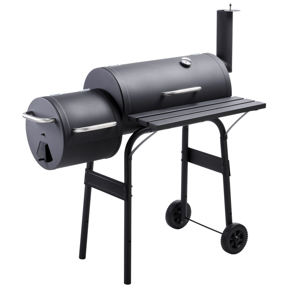 Smoker BBQ mit 2 Grillzonen und Temperaturanzeige