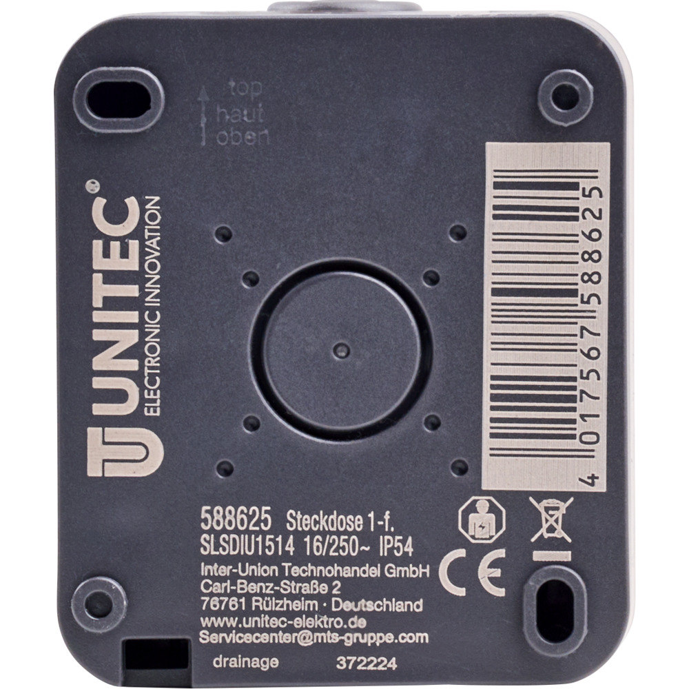 Steckdose 1-fach Aufputz Feuchtraum anthrazit image number 2