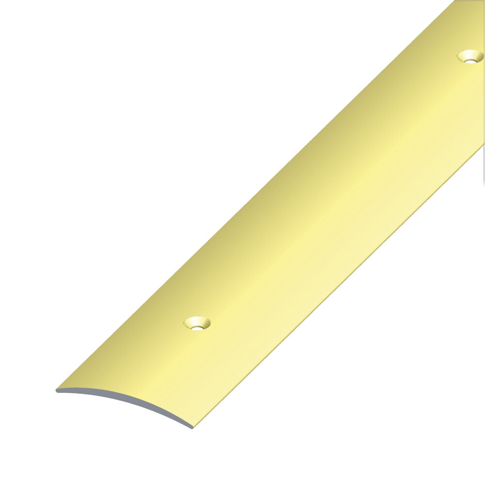 &Uuml;bergangsprofil gew&ouml;lbt 100x4x0,5 cm aus Aluminium in messing