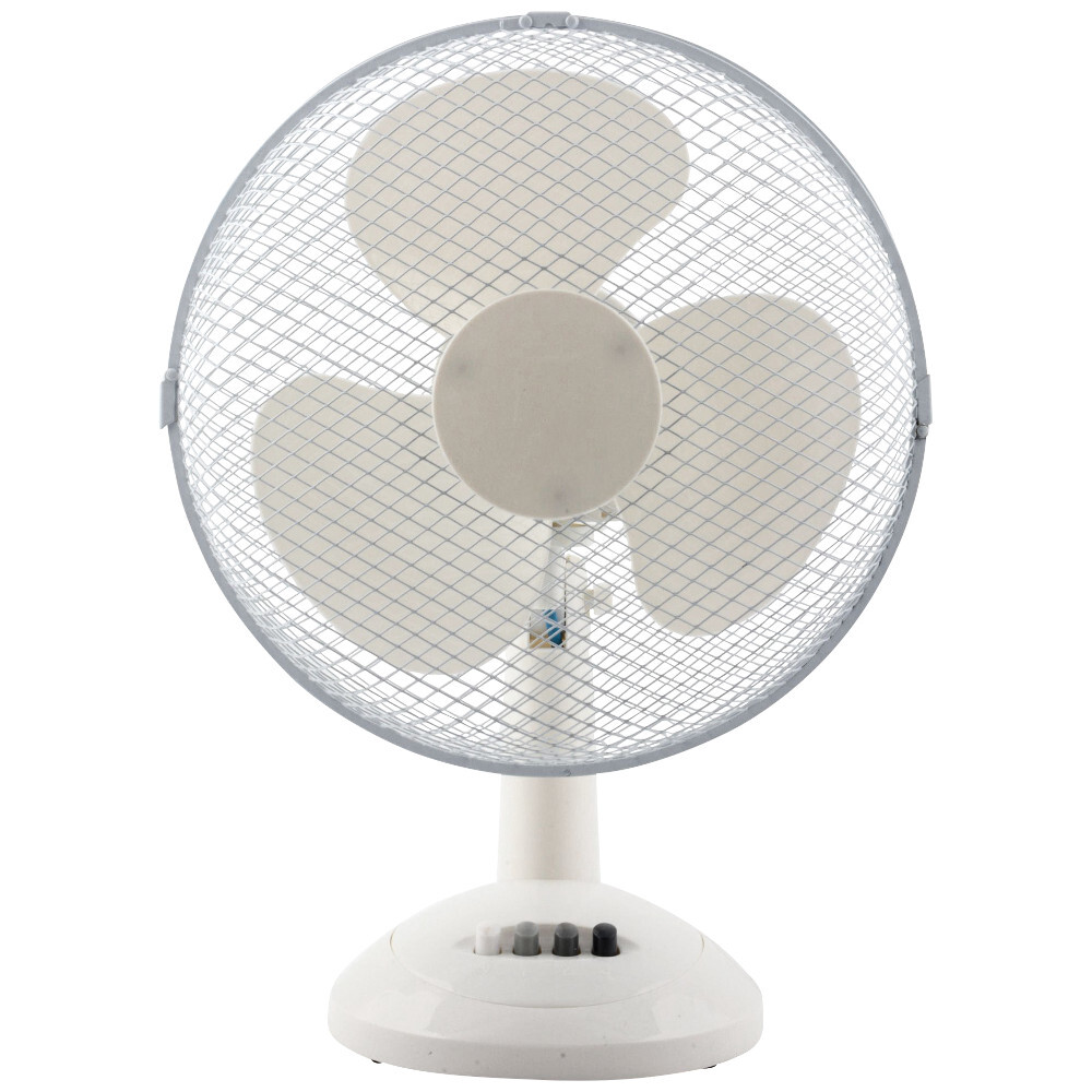 Tisch Ventilator &Oslash; 30 cm mit 45 Watt, wei&szlig;