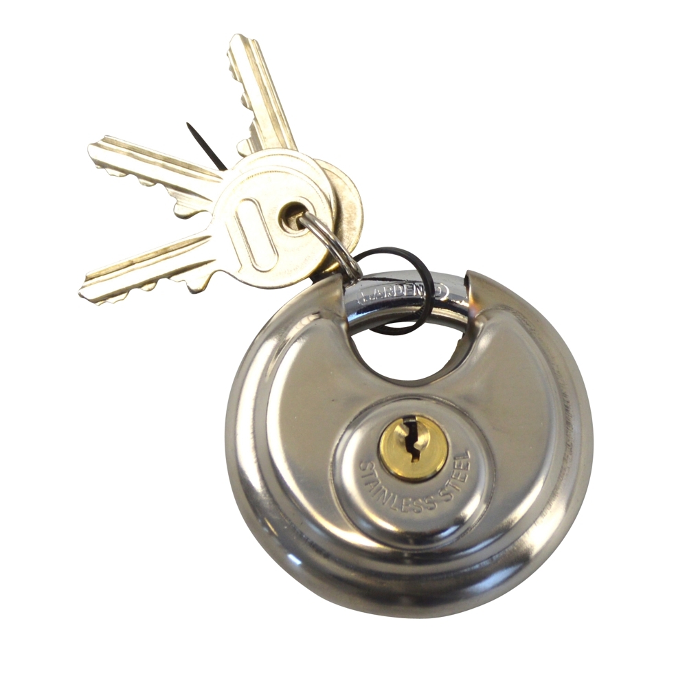 Rundb&uuml;gelschloss aus Edelstahl