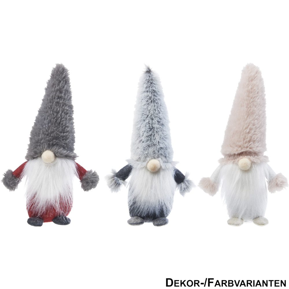 Dekofigur Wichtel 11 x 8 x 20 cm, 3 Farben zur Auswahl