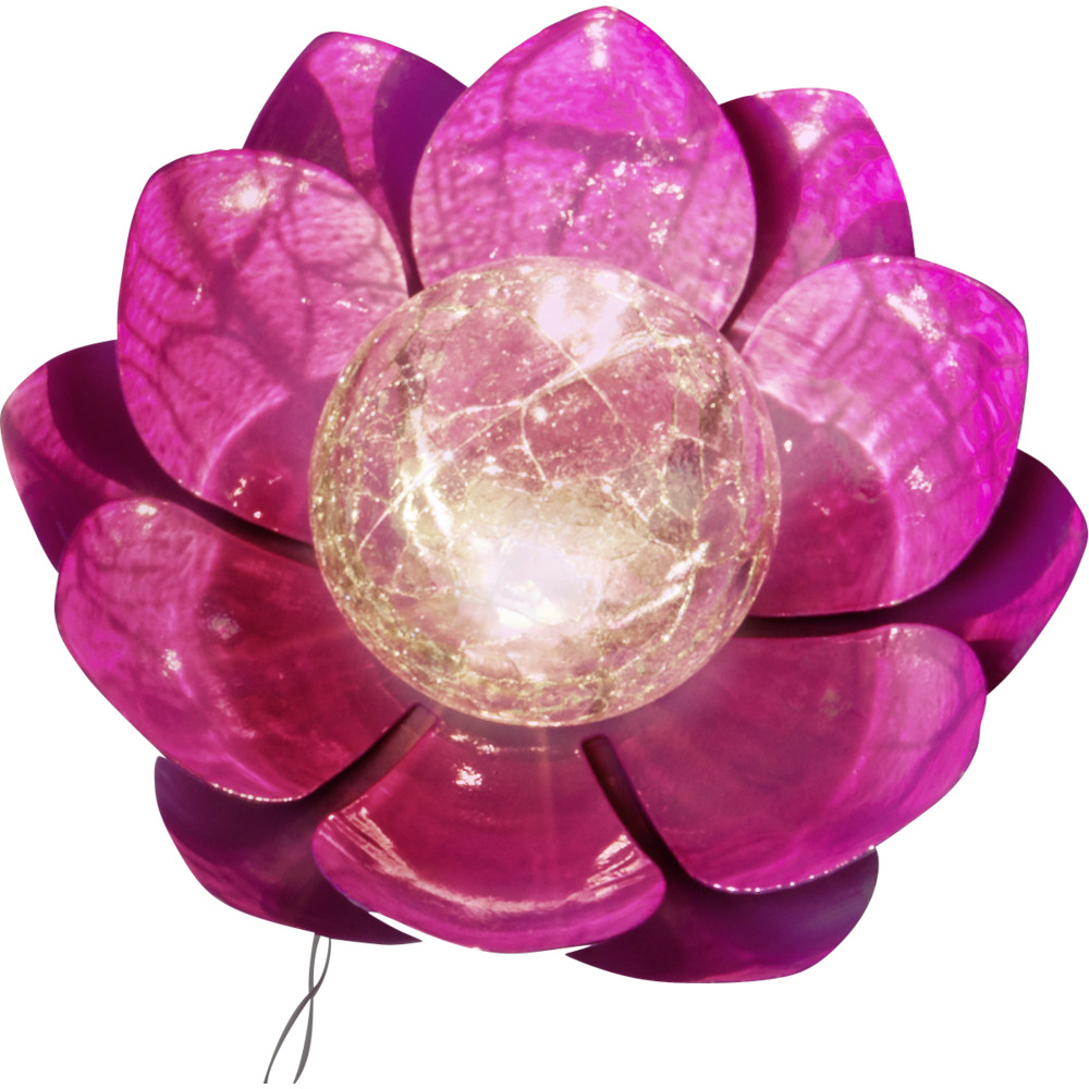 LED Solar Gartenleuchten Lotusblume 3er-Set image number 1