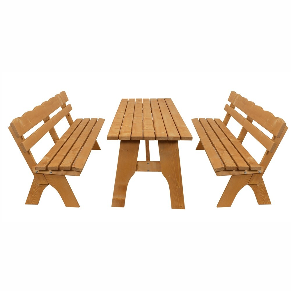 Gartensitzgruppe Freital 3 teilig 200 cm Kiefer hell