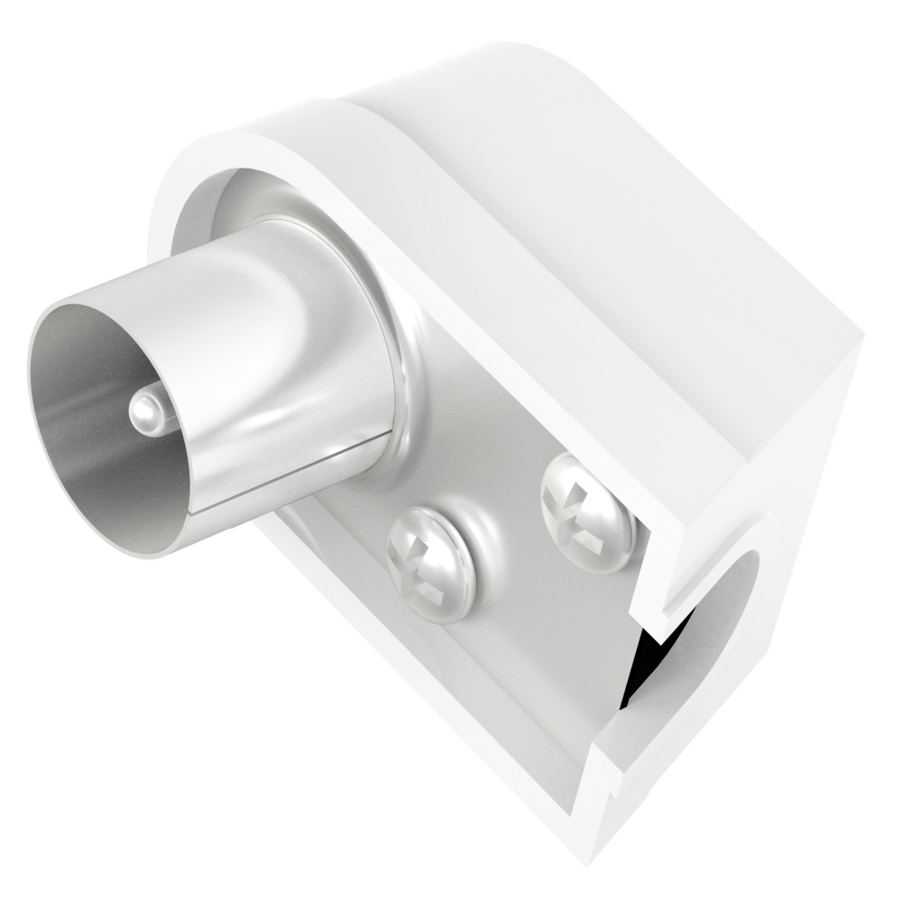 hama&reg; Antennen-Stecker, Koax-Winkel, schraubbar