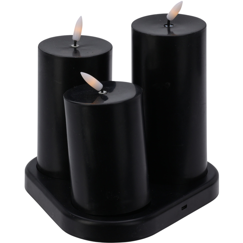 LED Kerze wiederaufladbar 3er Set, Farbauswahl image number 2